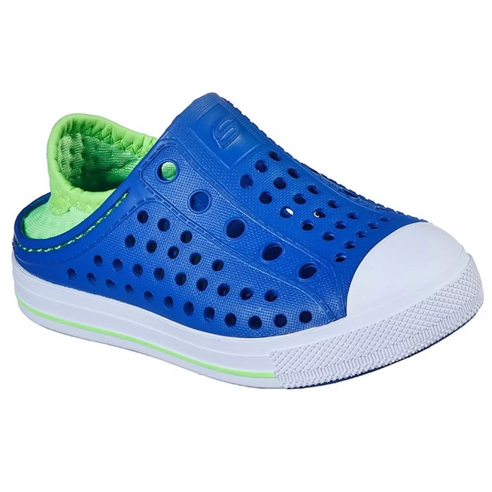 Native Shoes Kids Blue and Lime Green Water Shoes